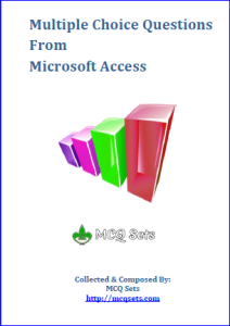 MS Access MCQ Questions Bank cover page