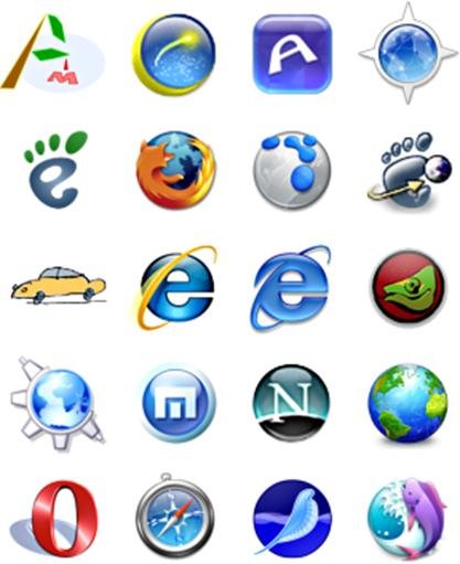 Different Browsers Logo Different Browsers Logo