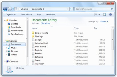 Search Box in Folder or Library