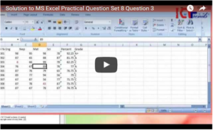 Solved Excel Practical Question from Set 8 Question 3 – Data Validation, Conditional Formatting & Nested IF