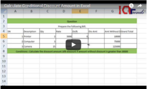 Excel Calculation – Conditional Discount [Video Solution]