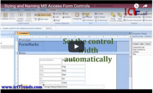 Sizing and Naming Access Form Controls [Video Tutorial]