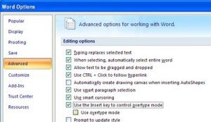 Microsoft Word Questions #1 : new text replaces existing ones