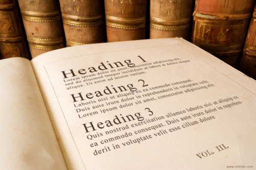 Headings in Books