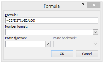 Formula Dialog Box MS Word